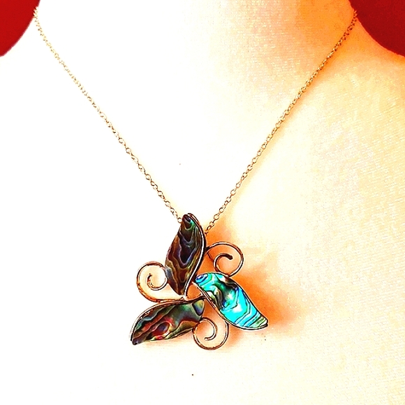 Vintage Sterling Siver & Abalone Brooch/Necklace - Picture 6 of 8